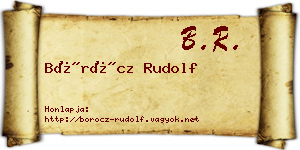 Böröcz Rudolf névjegykártya